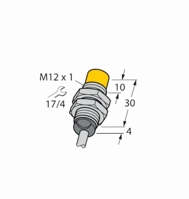 TURCK Inductive Sensor NI5-G12-Y1，Order ID no. 10055,Rated switching distance Sn 5 mm