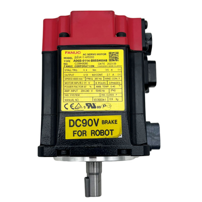 Used Tested A06B-0114-B855#0048 AC Servo Motor with 5 V Rated Voltage and 12 A Rated Current for FANUC LR Mate 200iD Robot