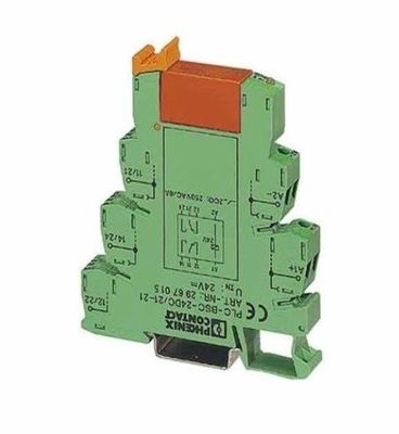Phoenix Contact 2967109 PLC-RSC- 24DC/1-1/ACT Series Interface Relay, DIN Rail Mount, 24V dc Coil, DPST