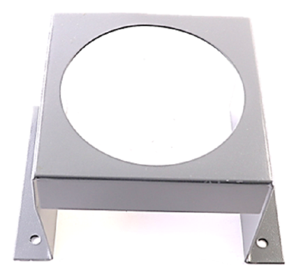 Stainless Steel Mounting Bracket for Pressure Gauge with Flush Mount and Gray Hammerloid Epoxy Finish