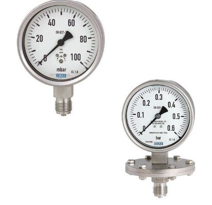 WIKA 232.50 High Precision Shockproof Pressure Gauge 0-1.6MPa 316L SS Corrosion Resistant Stainless Steel Pressure Gauge