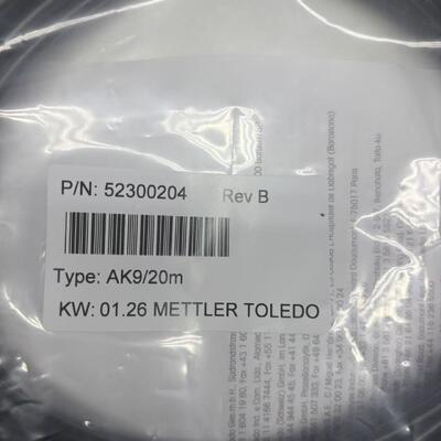 METTLER TOLEDO 52300204 Rev B AK9 Cable for pH ORP with 20 meters Length