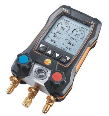 Testo 550s Intelligent Digital Refrigerant Meter with Double Way Valve Group