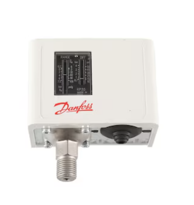 Danfoss KP and KPI Pressure Switch and Thermostat with IP55 Enclosure Auto Reset for Steam Boiler Applications