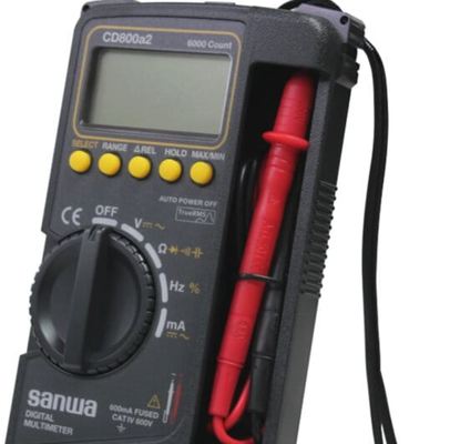サンワ CD800a | CD800a2 | CD800a3 |丈夫なボディカバー付きデジタルマルチメータ、600V